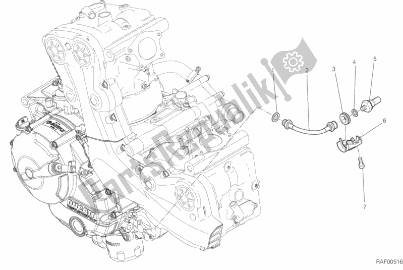 Todas as partes de Conjunto Do Interruptor, Pressão Do óleo do Ducati Monster 821 Stealth USA 2019